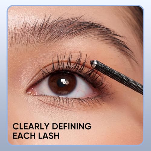 JUDYDOLL 3D Curling Eyelash Iron Mascara Bundle -Waterproof, Volumizing and Lengthening | 6¡ÆCurling Design #01Black for Upper Lashes + 6¡ÆPrecision Design #01Black for Lower Lashes
