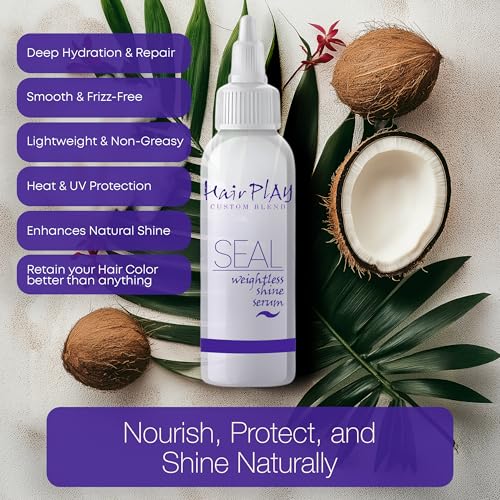 Lightweight Anti Frizz Hair Serum with Heat Protectant for Damaged & Frizzy Hair – 2oz
