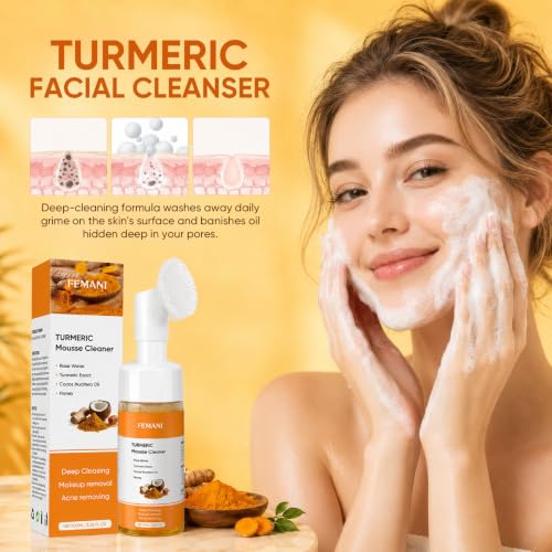 Turmeric Skin Care Set - Soap, Facial Cleanser, Toner & Clay Mask - 4 Packs