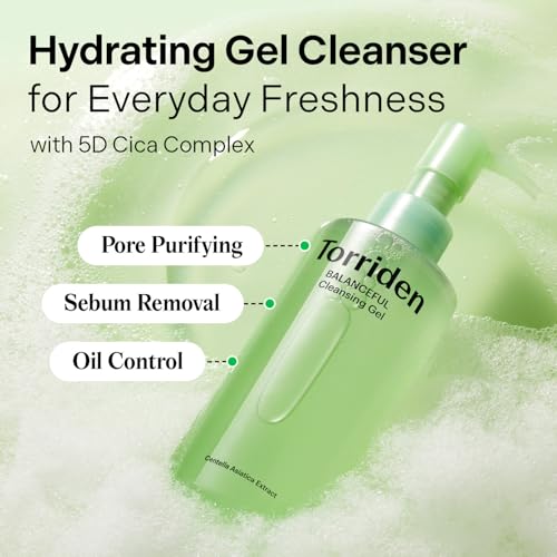 Torriden Balanceful Low pH Facial Cleanser with Centella 200ml – Gentle, Hydrating Skin Wash