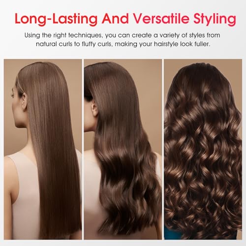 Automatic Rotating Curling Iron 1 Inch - Titanium Coating, Safe & Easy for Long-Lasting Shine
