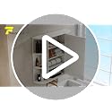 White Bathroom Medicine Cabinet with Mirror, Wall Mounted Storage Organizer, 4 Shelves & 6 Side Shelves