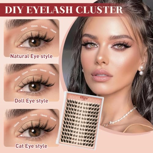 Fox Eye Lash Clusters Kit - Wispy Reusable Synthetic Lashes - LJ01 Variation