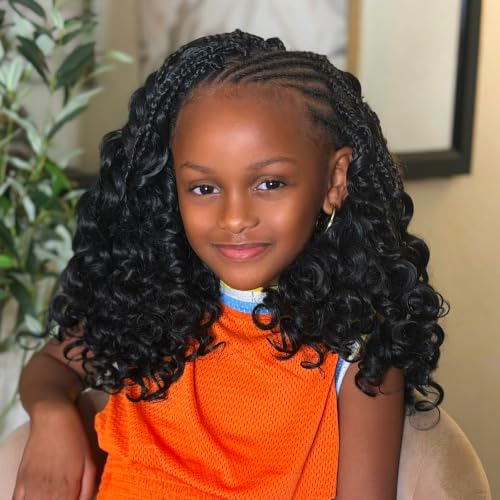 ToyoTress Ultraess Ocean Wave Crochet Hair 8 Inch - 8 Packs Pre-Braided Loop Black