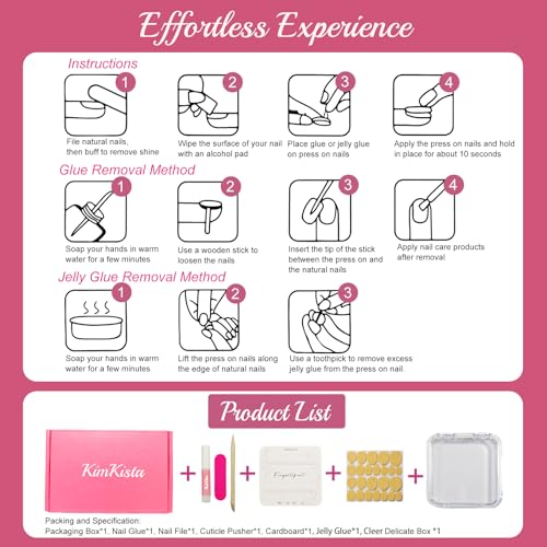 Long Almond Press On Nails with 3D Strawberry Fruit Design - Reusable Fake Nails Kit - Strawberry Feast Variation