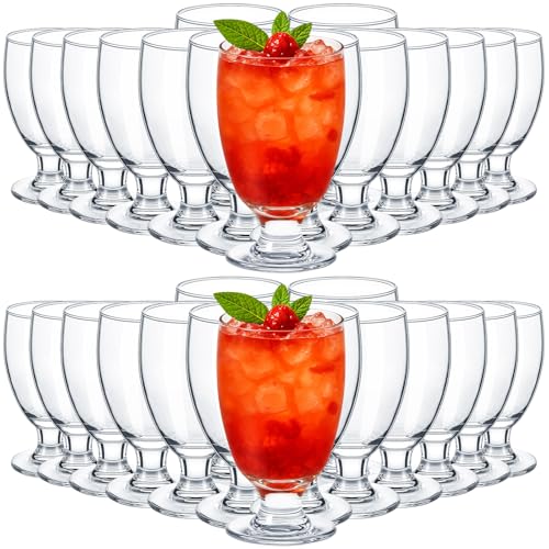 Set of 30 Water Goblets - Clear Stemmed Drinking Glasses 10.5 oz - Elegant Crystal Glassware