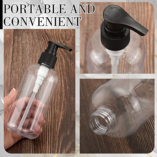 40 Pieces 8 oz Clear Refillable Plastic Pump Bottles - Portable & Multi-Purpose