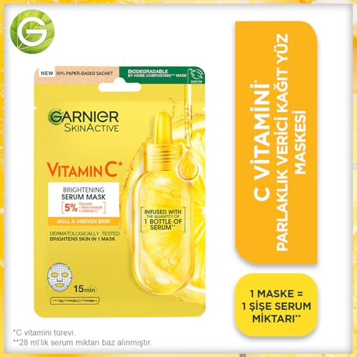 Garnier Vitamin C Super Hydrating Sheet Mask, 6 Count