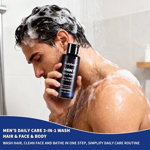 Men's Spa Gift Set 7-Piece Ocean Fresh Personal Care Kit with Travel Bag - 0.29 Fl Oz