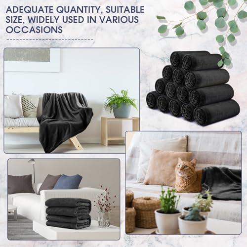 Bulk Wedding Gift Throw Blankets Set - 18 Soft Flannel Coverlets for Guests