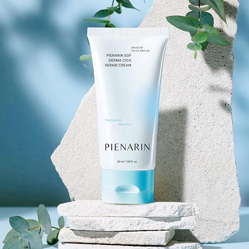 PIENARIN EGF Derma Cica Repair Cream, EGF Facial Moisturizer for Sensitive Skin, Redness & Barrier Repair | Korean Facial Moisturizer for Dry, Irritated Skin (1.69oz / 50ml)