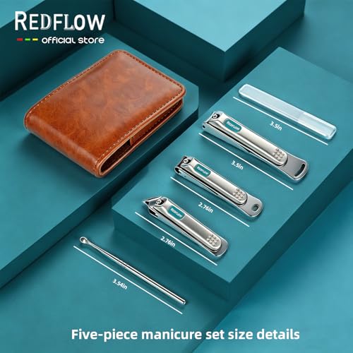 Champagne Gold Nail Clippers Set (5 Pack) - Manicure Kit for Men & Women