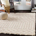 Livabliss Moroccan Shag Area Rug 5'3" x 7'3" Beige Modern Home Decor