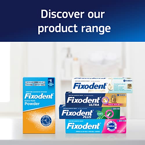 Fixodent Ultra Max Hold Plus Scope Denture Adhesive 4 Pack - Strong All-Day Seal