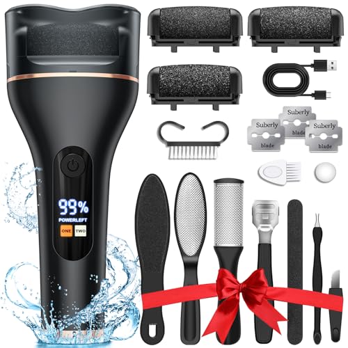 Electric Callus Remover for Feet Rechargeable Portable Electronic Foot File Pedicure Tools 16 In 1 Foot Callus Remover Kit Foot Scrubber Professional Foot Care To Remove Dead Skin Hard Skin Dry Cracks