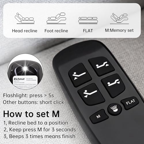 Skuehod HJC25 Adjustable Bed Control Box with Wireless Remote Replacement