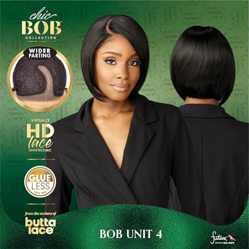 Sensationnel ChicBob Lace Front Wig - Light Golden Blonde, Pre-Plucked, 5 Inch Deep Part