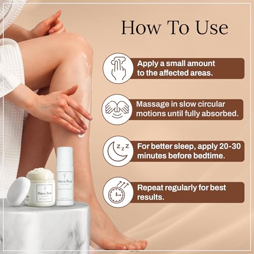 Mama Bear Oasis Comfort Bundle ? Magnesium Lotion + Roll On Nerve Support | Fast Absorbing, Non-Greasy Relief with Natural Ingredients ? Hydrating Cream for Feet, Legs, toes & Nerve Support