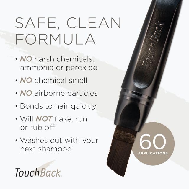 TouchBack Pro Gray Root Touch Up Marker - Dark Brown Hair Color, 60 Applications