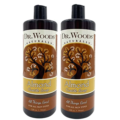 Pure Almond Oil Liquid Castile Soap - 32 Fl Oz Pack of 2 - Gentle & Natural Cleanser