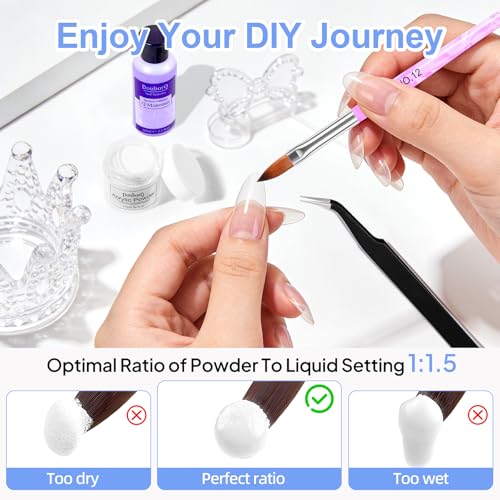 Acrylic Nail Kit 42-Piece Complete Set for Beginners with UV/LED Lamp & Drill