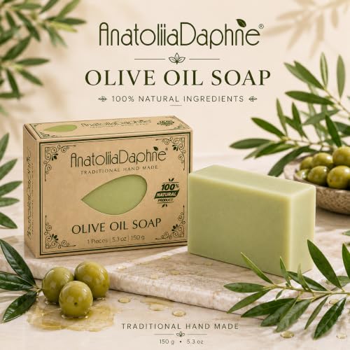 Olive Oil Soap Bar - Handmade 100% Natural & Vegan - Pack of 9 (5.3 oz Each) Variation of THIS listing