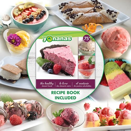 Yonanas Deluxe Frozen Fruit Soft Serve Maker - Vegan, Dairy-Free, No Added Sugar