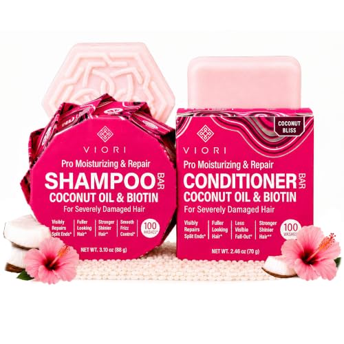 Viori Coconut Hair Repair Set - Shampoo & Conditioner for Dry Damaged Hair