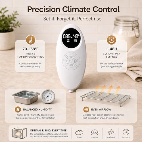 CasaChic Large 2-Story Bread Proofing Box with Temperature & Humidity Control