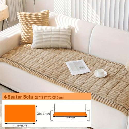 ZQFFB Washable Non-Slip Pet Sofa Cover for Dogs, Coffee, 27.6x82.7 inches