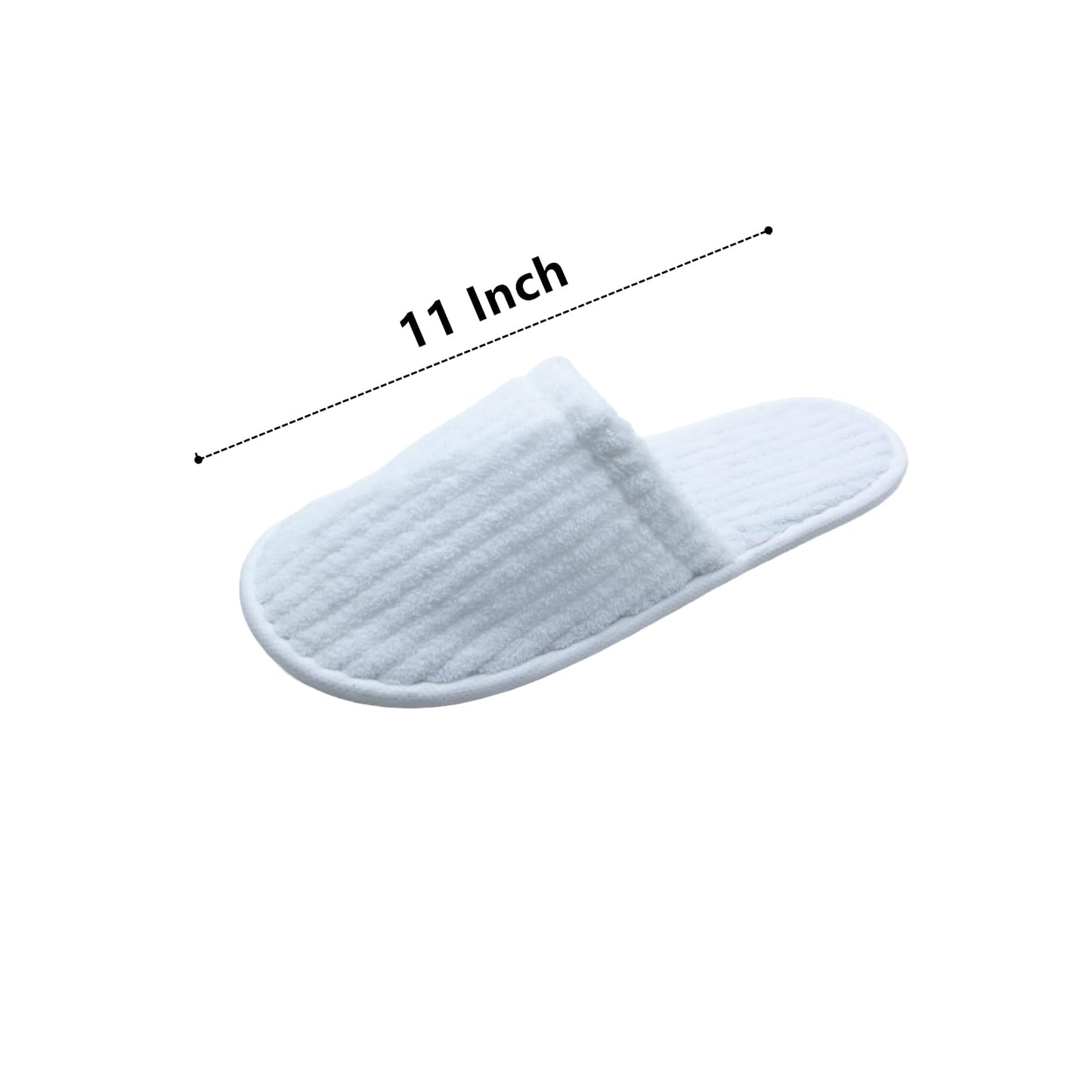 Zentriqlla 20 Pairs White Disposable Slippers, SPA Hotel Slipper for Women and Men, Closed Toe Soft Coral Fleece Slippers for Guests, Non-Slip Slipper for Travel Home Salon