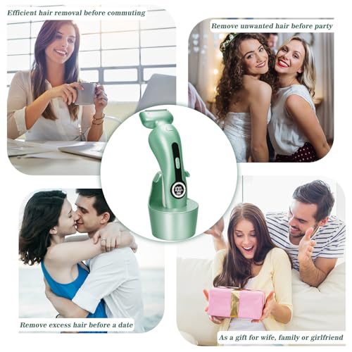 Electric Razor for Women Electric Shaver for Legs Bikini Trimmer for Women Underarm Public Hairs Rechargeable Womens Shaver with Detachable Head Wet Dry Use Painless Cordless