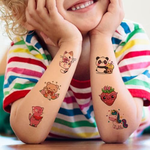 Tattoos for Kids - 148 Individually Sheets Mixed Styles Temporary Tattoos Stickers Set for Girls and Boys Birthday Party Supplies