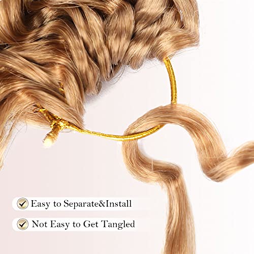14 Inch Water Wave Crochet Hair Extensions 8 Packs - Gold Blonde 27#
