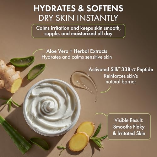 Hydrating Silk Peptide Body Butter - Non-Greasy Moisturizer for Dry Skin 200mL