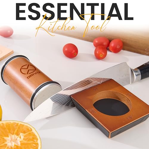 Orivix Classic Knife Sharpener Kit with Magnetic 4-Angle Base & Leather Strop