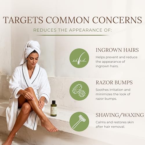 Post-Shave & Waxing Skin Soothing Solution for Ingrown Hairs & Bumps - 5oz