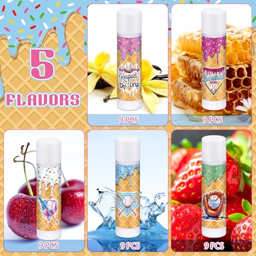Classic 45 Pcs Baseball Theme Lip Balm Gift Set - Team Sports Favor