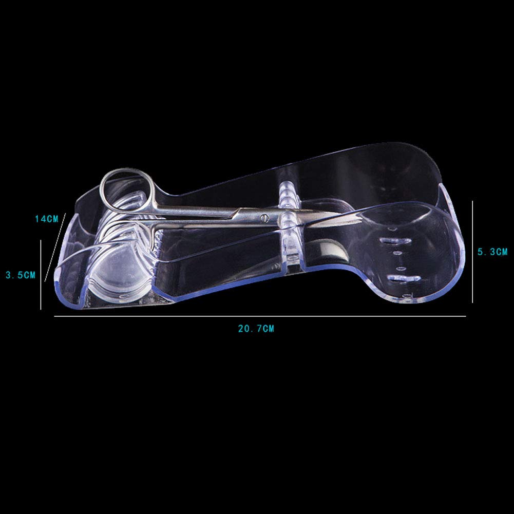 mollensiuer 1 Piece Transparent Plastic Portable Salon Scissors Holder Racks Scissors Basic Storage Box Hair Salon Shear Holder for Stylist