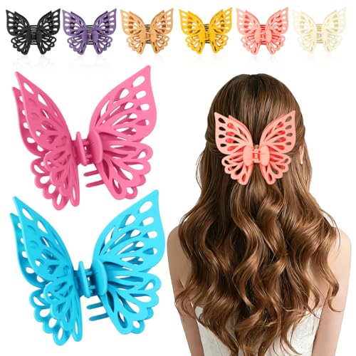 Large Butterfly Hair Clips for Women and Girls - Secure Claw Clips