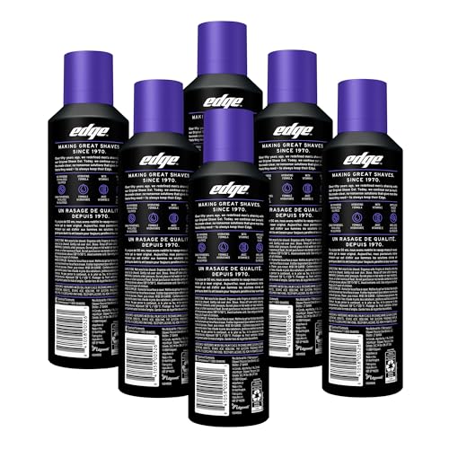 Edge Extra Moisturizing Shaving Gel for Men with Vitamin E, 7 oz (6 Pack)