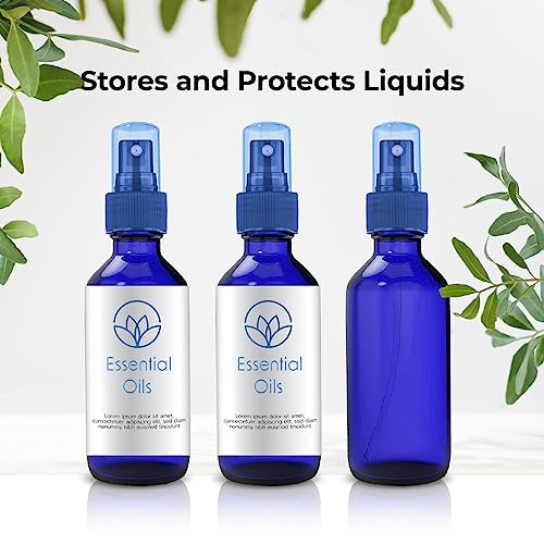 Glass Spray Bottles for Essential Oils & Perfumes, Refillable 2oz Set of 12