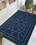 Heavy Duty Outside Entrance Door Mat 4x6 Blue Non Slip All Weather Resistant