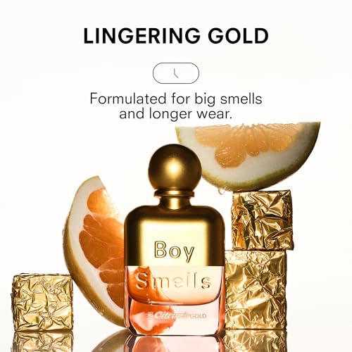 Boy Smells Citrush Gold Unisex Eau de Parfum 0.3 Fl Oz - Long-Lasting Citrus & Woody Fragrance