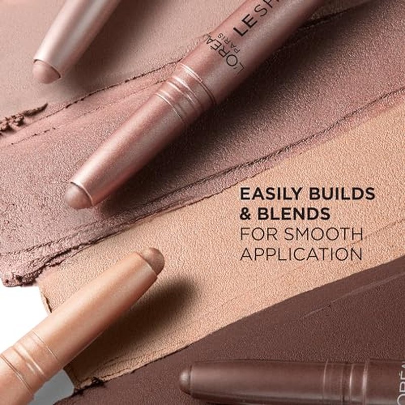 L'Oreal Paris Makeup Le Shadow Stick Eyeshadow, Blendable, Smudge-Resistant, Cream Eyeshadow, Brown Bliss, 0.05 Oz