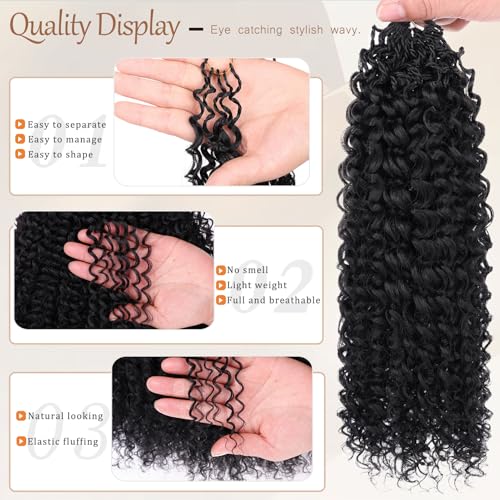 Beverlee 12 Inch Curly Crochet Hair - 8 Packs of Synthetic Pre Looped Wavy & Yanky Twist for Black Women