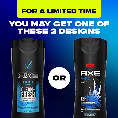 AXE Phoenix Body Wash Pack of 4 - 16 Fl Oz Each Men's Shower Gel