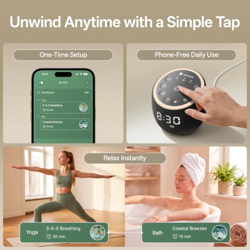 Hotmoon Cocoon Pro 3 Smart Sleep Sound Machine Black, 117 Sounds, App Control