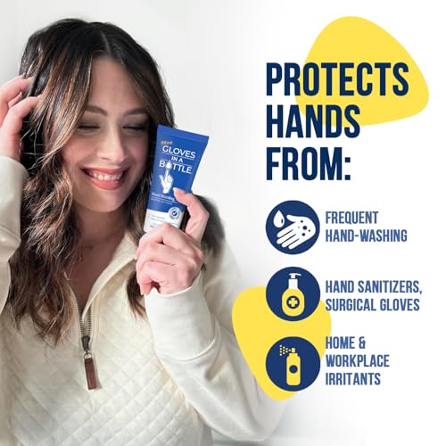 Gloves In A Bottle Shielding Lotion Tube 3.38 oz – TSA-Approved Travel Hand Cream 2-Pack
