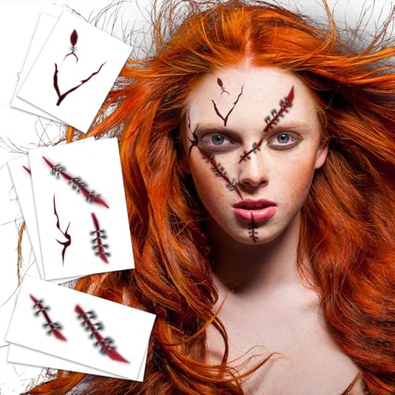 Evil Doll Wig & Temporary Tattoos ? Cosplay Kit for Halloween, Costume Parties & Fan Events ? Easy Alternative to Makeup (Evil Doll - Wig & Tattoos)